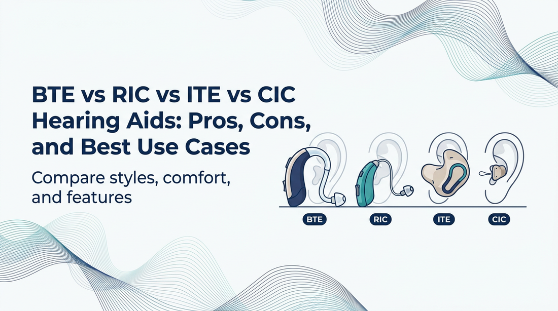 BTE vs RIC vs ITE vs CIC Hearing Aids: Pros, Cons, and Best Use Cases