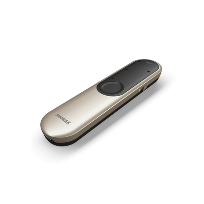 Phonak Roger On 3 accessory for Phonak Infinio Sphere and Lumity hearing aids, front view showing device design and features.