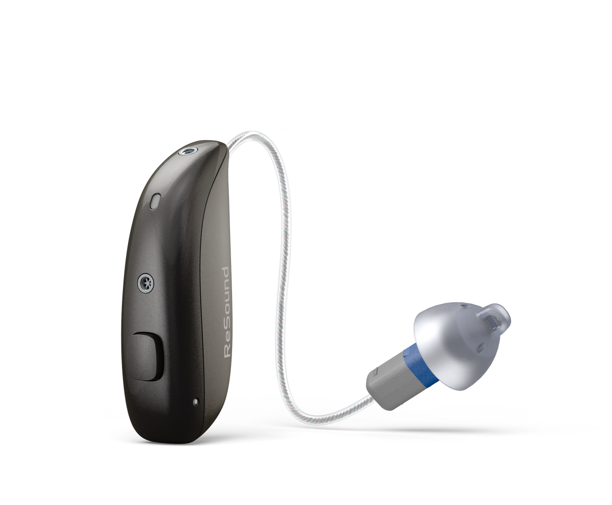 ReSound Sensia rechargeable microRIE hearing aid in Espresso