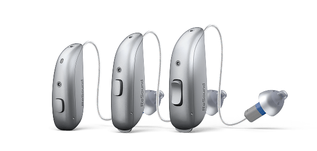 ReSound Sensia receiver-in-ear style options in Sparkling Silver
