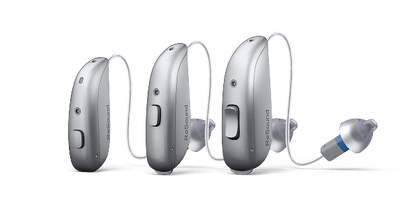 ReSound Sensia receiver-in-ear style options in Sparkling Silver