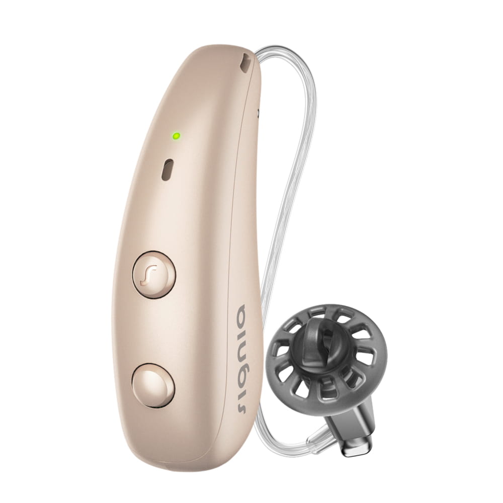 Signia Pure Charge and Go MaX hearing aid in Beige