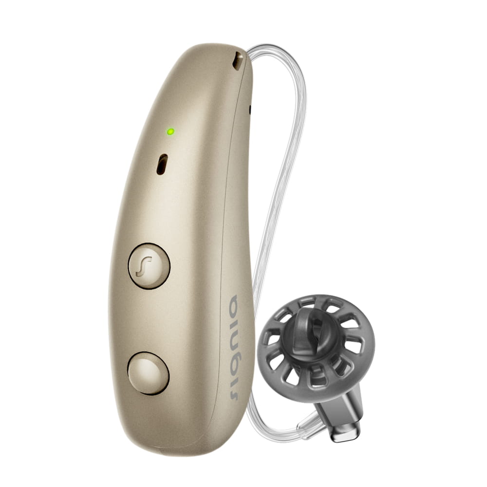 Signia Pure Charge and Go MaX hearing aid in Honey Blonde