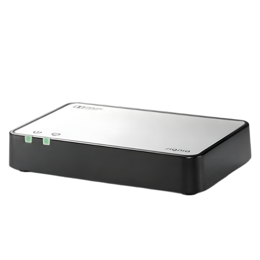 Signia StreamLine TV accessory for Signia Pure Charge&Go IX, Styletto IX, and Active Pro IX hearing aids, showing front view.